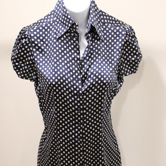 office siren silk bebe top blouse - Picture 7 of 8